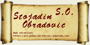 Stojadin Obradović vizit kartica